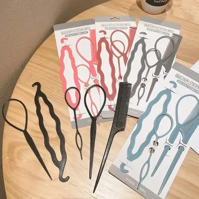 4 Pcs Magic Hair Styling Braiding Tools Hairpin Set 